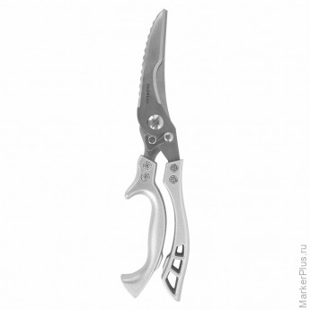 Ножницы-секатор кухонные DASWERK, 260 мм, фиксатор, зазубренные, металлические, 608902