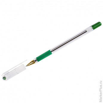 Ручка шариковая MunHwa 'MC Gold' зеленая, 0,5мм, грип, штрих-код, 12 шт/в уп