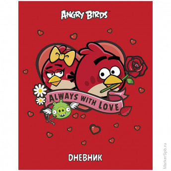 _Дневник 1-11 кл. 40л. (твердый) "Angry Birds"