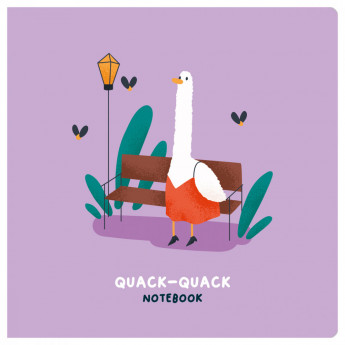 Записная книжка 170*170мм 40л. MESHU 'Quack-Quack', soft-touch ламинация, выборочный УФ-лак