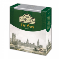 Чай AHMAD (Ахмад) 'Earl Grey', черный с ароматом бергамота, 100 пакетиков с ярлычками по 2 г, 595-01
