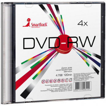 Диск DVD-RW 4.7Gb Smart Track 4x Slim Sl-5