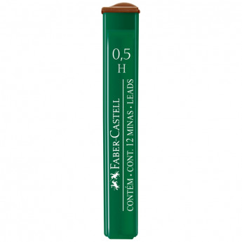 Грифели для механических карандашей Faber-Castell 'Polymer', 12шт., 0,5мм, H, 12 шт/в уп