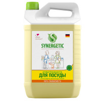 Средство для мытья посуды, фруктов, игрушек Synergetic 'Лимон', антибакт., концентрат, канистра, 5л