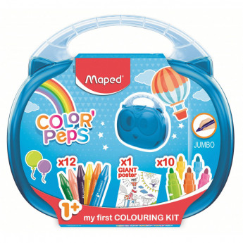 Набор для рисования Maped COLOR'PEPS JUMBO: раскр,12 мелк, 10 флом, 897416