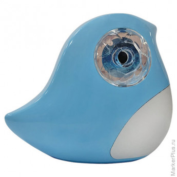 Точилка механическая ПИФАГОР "Птичка", корпус голубой, 228490