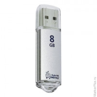 Флэш-диск 8 GB, SMARTBUY V-Cut, USB 2.0 серебристый, SB8GBVC-S