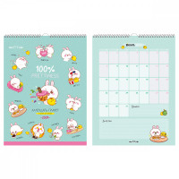 Календарь-планер настен. перекид. на гребне MESHU 'My cute day', 24*32см, матовая лминация с выборочным лаком, с ригелем, 2024г.
