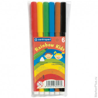 Фломастеры 'Rainbow Kids', 06цв., ПВХ