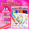 Фломастеры ПИФАГОР "ЕДИНОРОГ", 24 цвета, вентилируемый колпачок, 152450