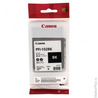 Картридж струйный CANON (PFI-102BK) iPF500/510/F600/605/610/650/655/700/710/720, черный, оригинальны