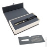 Ручка-роллер PARKER "Sonnet Matte GT", корпус черный, матовый лак, латунь, позолоченные детали, 1931518, черная