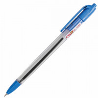 Ручка шариковая масляная автоматическая STAFF 'OBP-252', СИНЯЯ, узел 0,7 мм, линия 0,35 мм, 142969, 75 шт/в уп