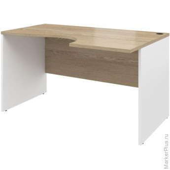 Стол эргономичный ED ALBA левый AL-1.4L дуб нельсон/белый Ш1380 Г880