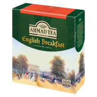Чай AHMAD (Ахмад) "English Breakfast", черный, 100 пакетиков по 2 г, 600-012