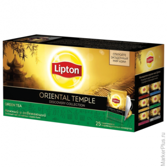 Чай LIPTON (Липтон) Discovery "Green Oriental Temple", зеленый,  25 пакетиков по 2 г, 21187771