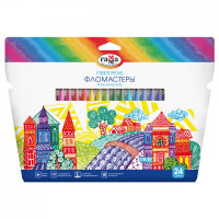 Фломастеры Гамма 'Классические', 24цв., смываемые, картон. упак., европодвес