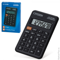 Калькулятор CITIZEN карманный LC-310N, 8 разрядов, питание от батарейки, 115х69 мм