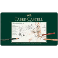 Набор художественных изделий Faber-Castell 'Pitt Monochrome', 33 предмета, метал. кор.