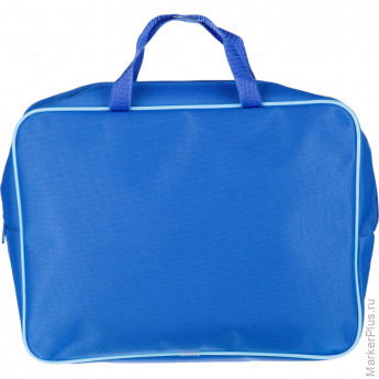 Папка для тетрадей №1School Синяя А4 молния/ручки,ткань,75мм,ПМД-4-20