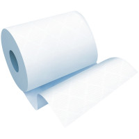 Полотенца бумажные в рулонах OfficeClean (H1), 1 слойн., 200м/рул, белые, 6 шт/в уп