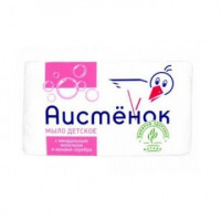 Мыло туалетное детское АИСТЕНОК с миндальным молочком и ионами серебра