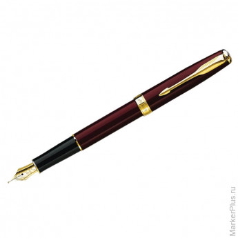 Ручка перьевая "Sonnet Red GT", корпус красный/хром, подар.уп.
