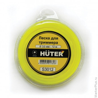 Леска для триммера HUTER S3012, ЗВЕЗДА, 3 мм, 12 м, 71/2/2 Леска для триммера HUTER S3012, ЗВЕЗДА, 3 мм, 12 м, 71/2/2