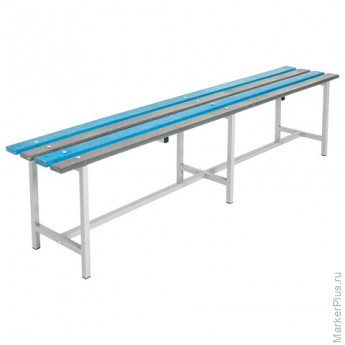 Скамья пластиковая влагостойкая на металлокаркасе "СТ 4П", 2000х350х460 мм, каркас металлический серый, сиденье пластик