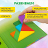 Головоломка развивающая деревянная "Танграм", на магнитах, с примерами, BRAUBERG KIDS, 665260