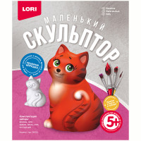 Набор для изготовления игрушки из гипса Lori "Маленький скульптор. Кошечка", картонная коробка
