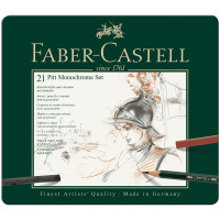 Набор художественных изделий Faber-Castell 'Pitt Monochrome', 21 предмет, метал. кор.