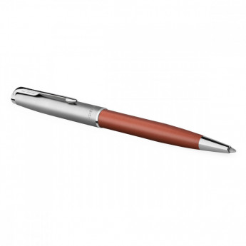 Ручка шариковая Parker 'Sonnet Sand Blasted Metal&Orange Lacquer' черная, 1,0мм, поворот., подарочная упаковка