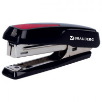 Степлер №10 BRAUBERG "Extra", до 20 листов, антистеплер, черно-красный, 229079