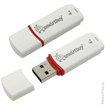 Память Smart Buy USB Flash 4GB Crown белый