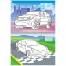 Раскраска А4 Мульти-Пульти "Автомобили", 16стр., с наклейками