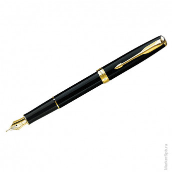Ручка перьевая "Sonnet Black Lacquer GT" 0,8мм, подар.уп.