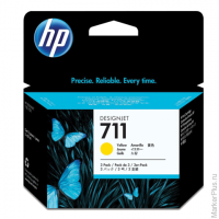 Картридж струйный для плоттера HP (CZ136A) Designjet T120/520, желтый, комплект 3 шт. х 29 мл, ориги, комплект 3 шт