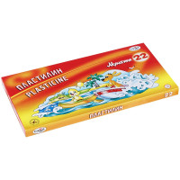 Пластилин Гамма "Мультики", 22 цвета, 440г, со стеком, картон