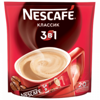 Кофе растворимый NESCAFE "3 в 1 Классик", 20 пакетиков по 16 г (упаковка 320 г), 11623156