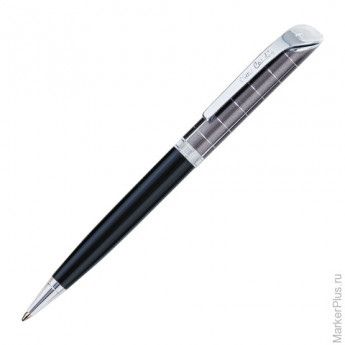 Ручка подарочная шариковая PIERRE CARDIN (Пьер Карден) "Gamme", корпус черный/серый, акрил, хром, синяя, PC0873BP