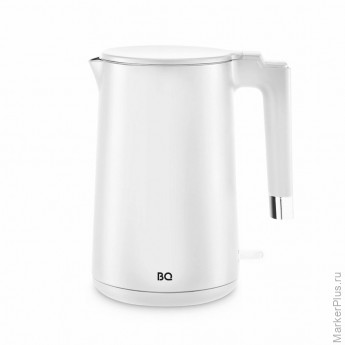 Чайник электрический с двойными стенками BQ (БИ-КЬЮ) KT1720P 1,5л, 2200Вт, белый, 86198280
