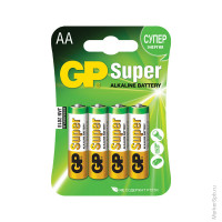 Батарейка LR06 GP Super Alkaline 15A BC4, 4 шт/в уп
