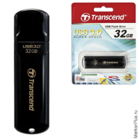 Флэш-диск 32 GB, TRANSCEND Jet Flash 700, USB 3.0, черный, TS32GJF700
