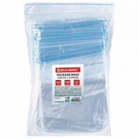 Пакеты с замком ZIP LOCK 'зиплок', комплект 100 шт., 40х60 мм, ПВД, толщина 35 микрон, BRAUBERG, 606206, комплект 100 шт