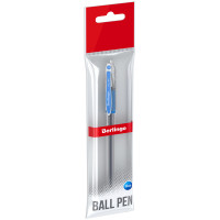Ручка шариковая Berlingo "I-10" синяя, 0,4мм, грип, пакет с европодвесом 24 шт/в уп