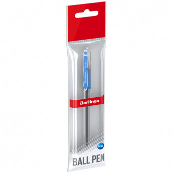 Ручка шариковая Berlingo "I-10" синяя, 0,4мм, грип, пакет с европодвесом, 24 шт/в уп