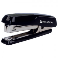 Степлер №10 BRAUBERG "Extra", до 20 листов, антистеплер, черно-серый, 229080