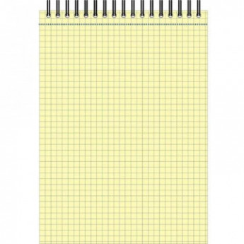 Блокнот 80л,кл,А4,Yellow Pad,спираль,тон.блок 70г/м