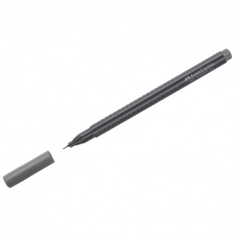 Ручка капиллярная Faber-Castell 'Grip Finepen' теплая серая, 0,4мм, трехгранная, 10 шт/в уп